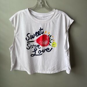 Excellent condition Nike Wimbledon strawberry tennis cropped top